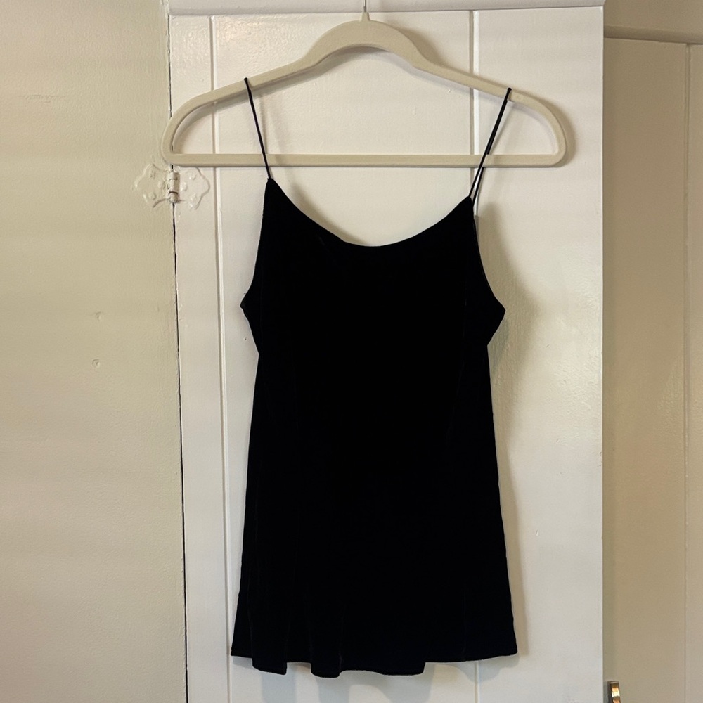 Vince Black Velvet Tank Top